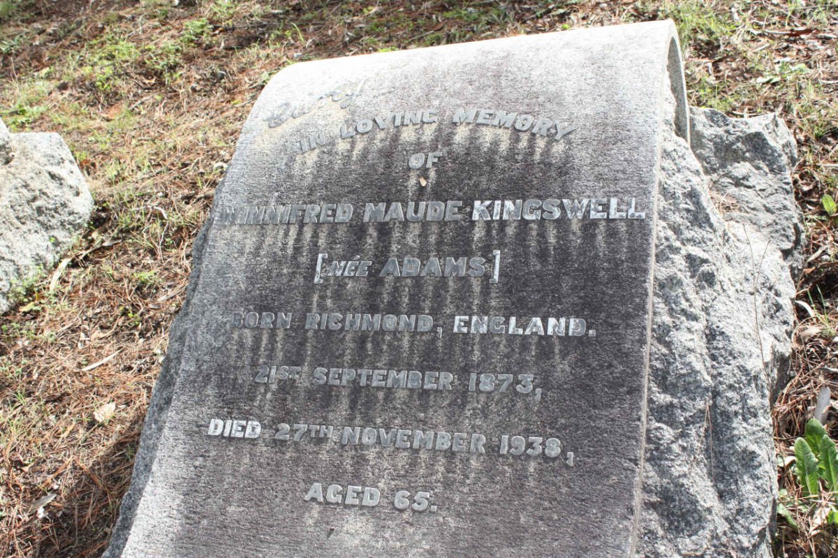 KINGSWELL Winnifred Maude nee ADAMS 1873-1938
