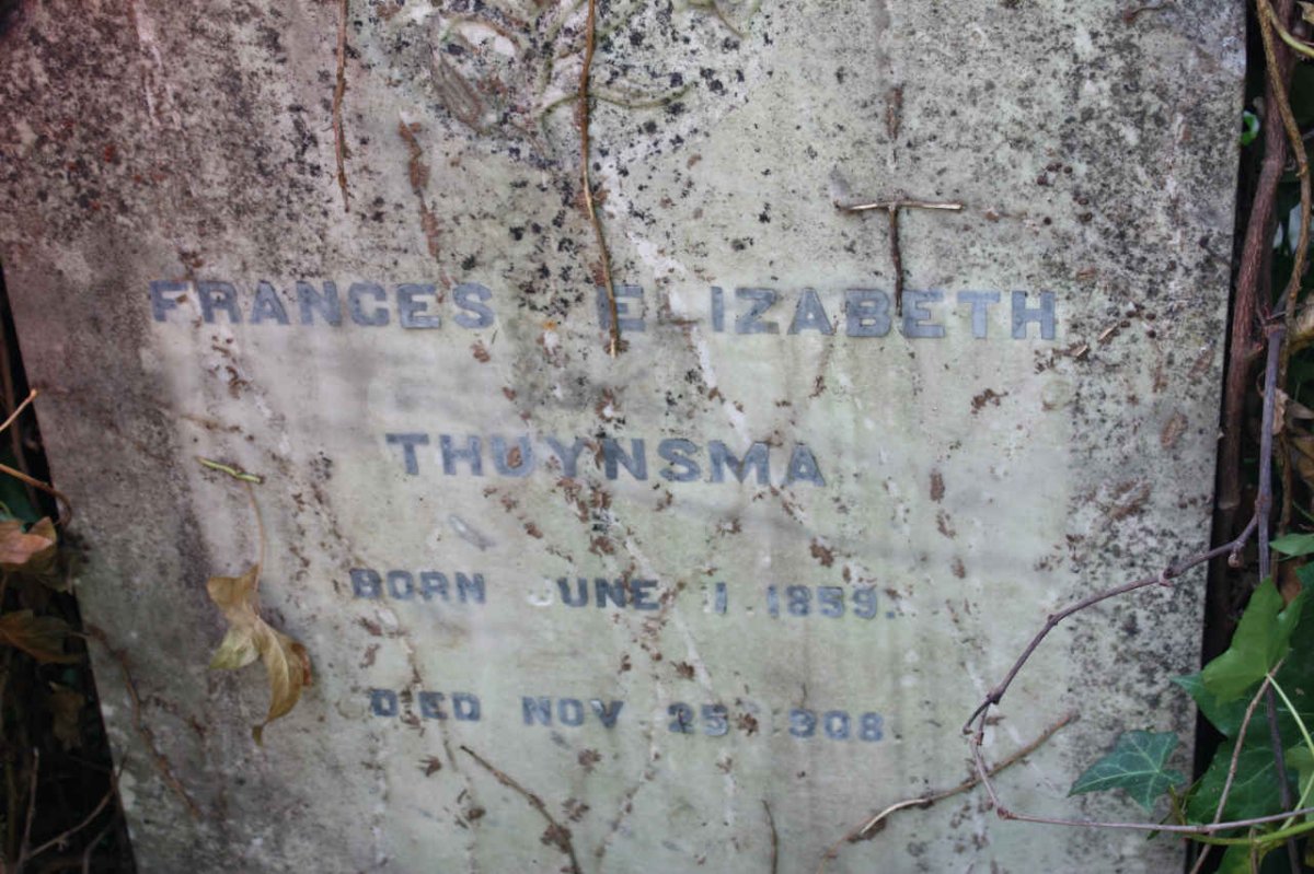 THUYNSMA Frances Elizabeth 1899-1908