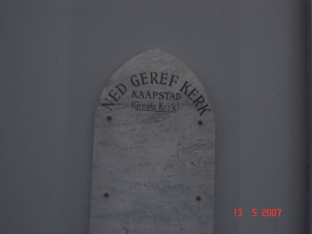 1. Klip - 'Ned Geref Kerk, Kaapstad (Groote Kerk)