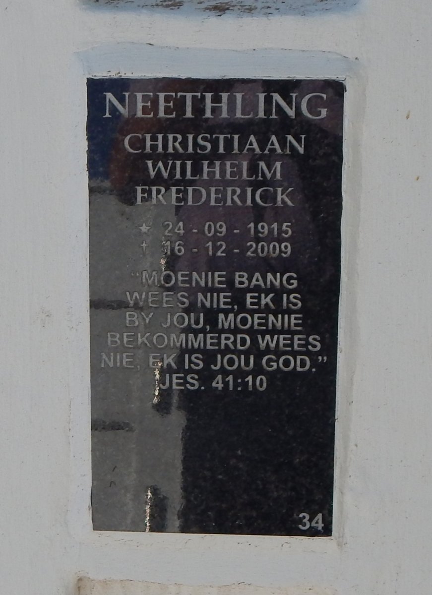 NEETHLING Christiaan Wilhelm Frederick 1915-2009