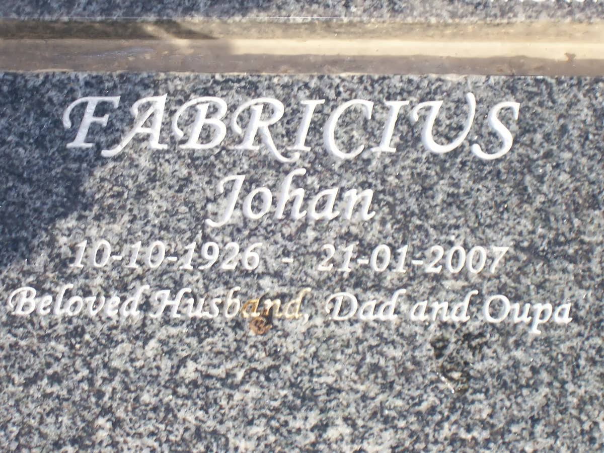 FABRICIUS Johan 1926-2007
