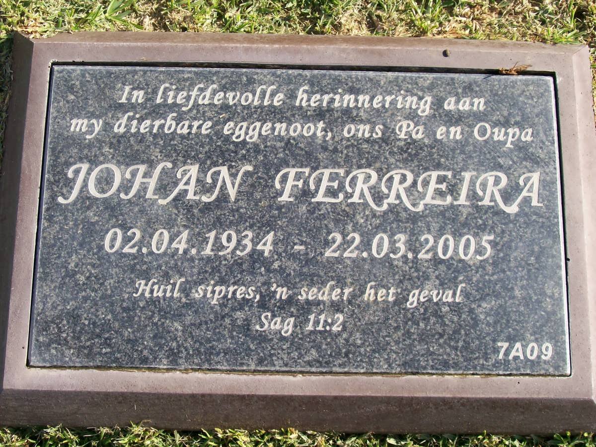 FERREIRA Johan 1934-2005