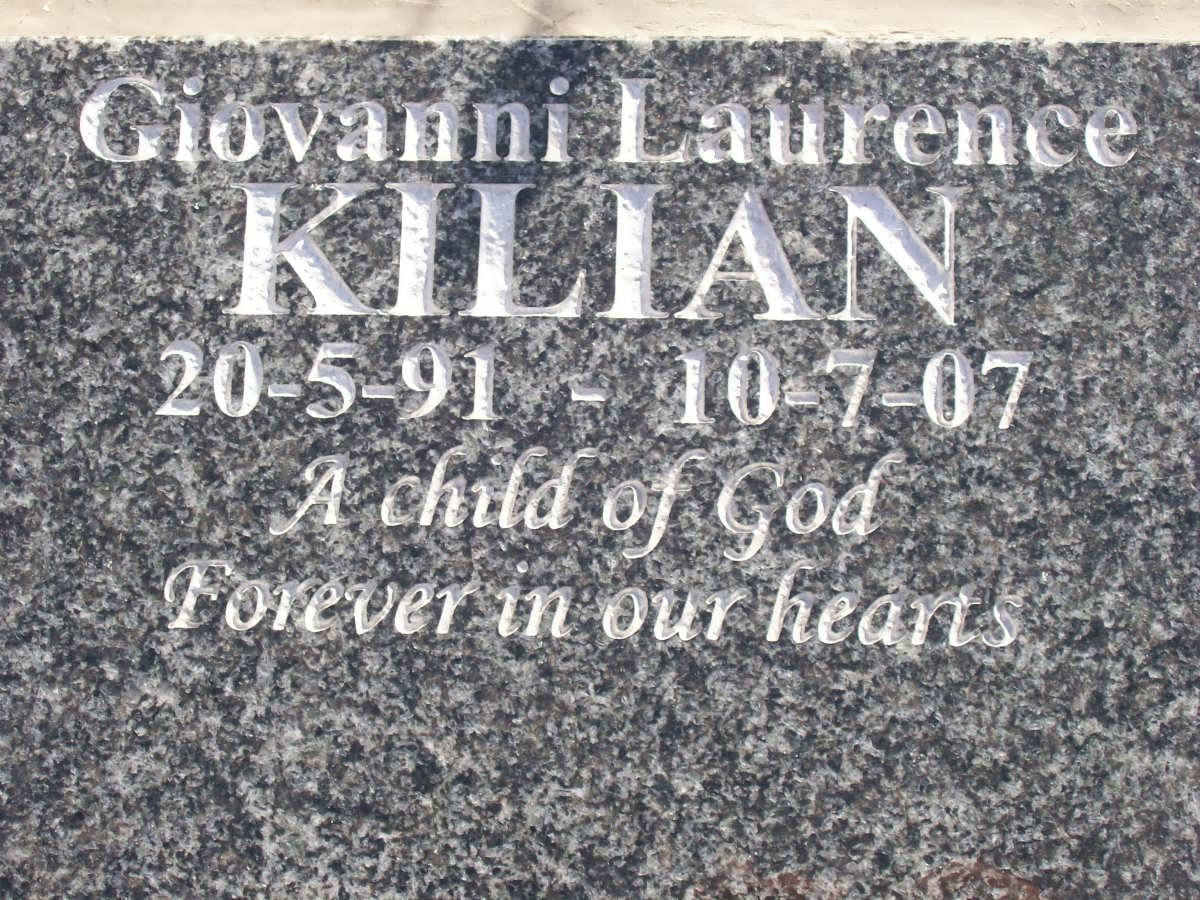 KILIAN Giovanni Laurence 1991-2007