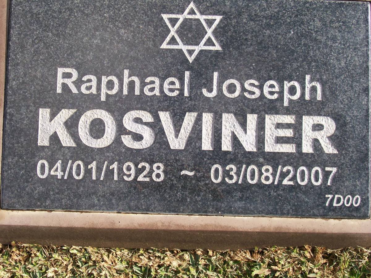 KOSVINER Raphael Joseph 1928-2007