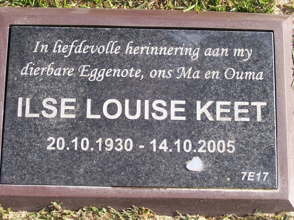 KEET Ilse Louise 1930-2005