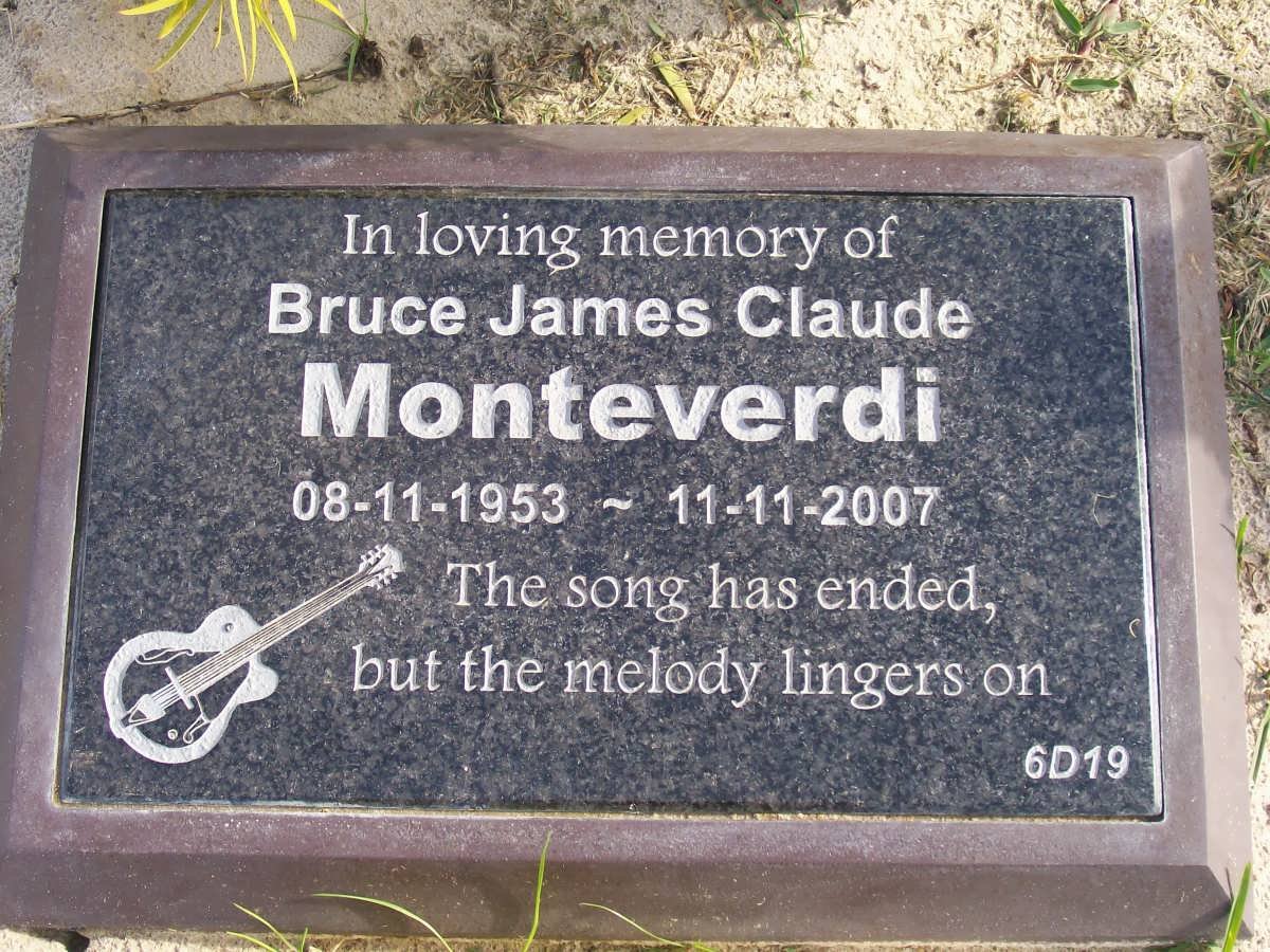 MONTEVERDI Bruce James Claude 1953-2007