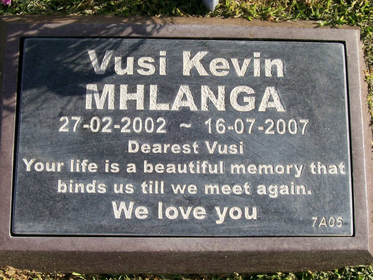 MHLANGA Vusi Kevin 2002-2007
