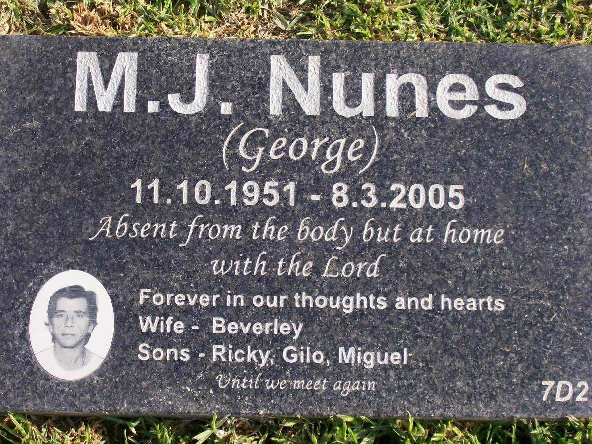 NUNES M.J. 1951-2005