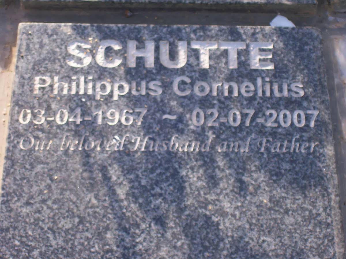 SCHUTTE Philippus Cornelius 1967-2007