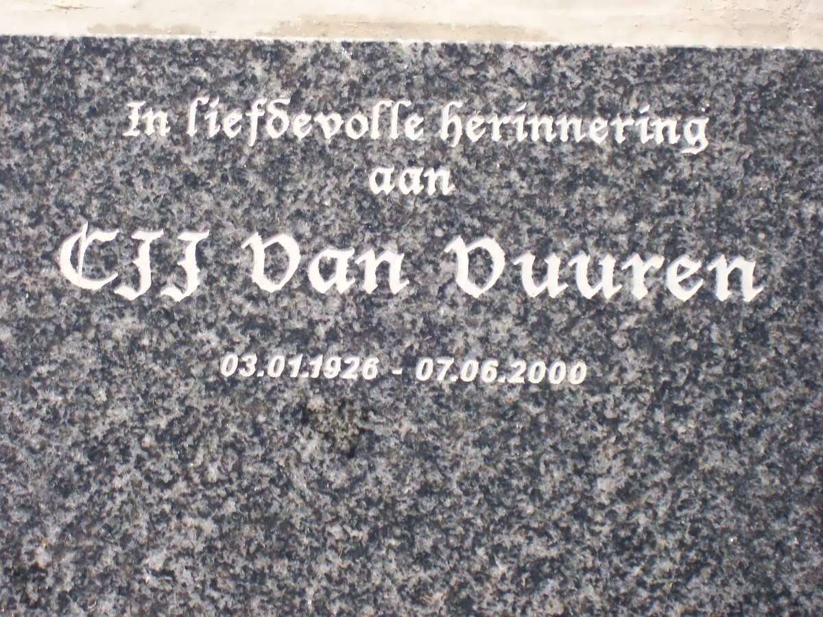 VUUREN C.J.J., van 1926-2000