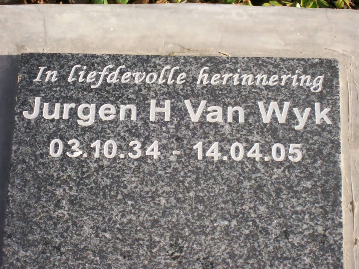 WYK Jurgen H., van 1934-2005