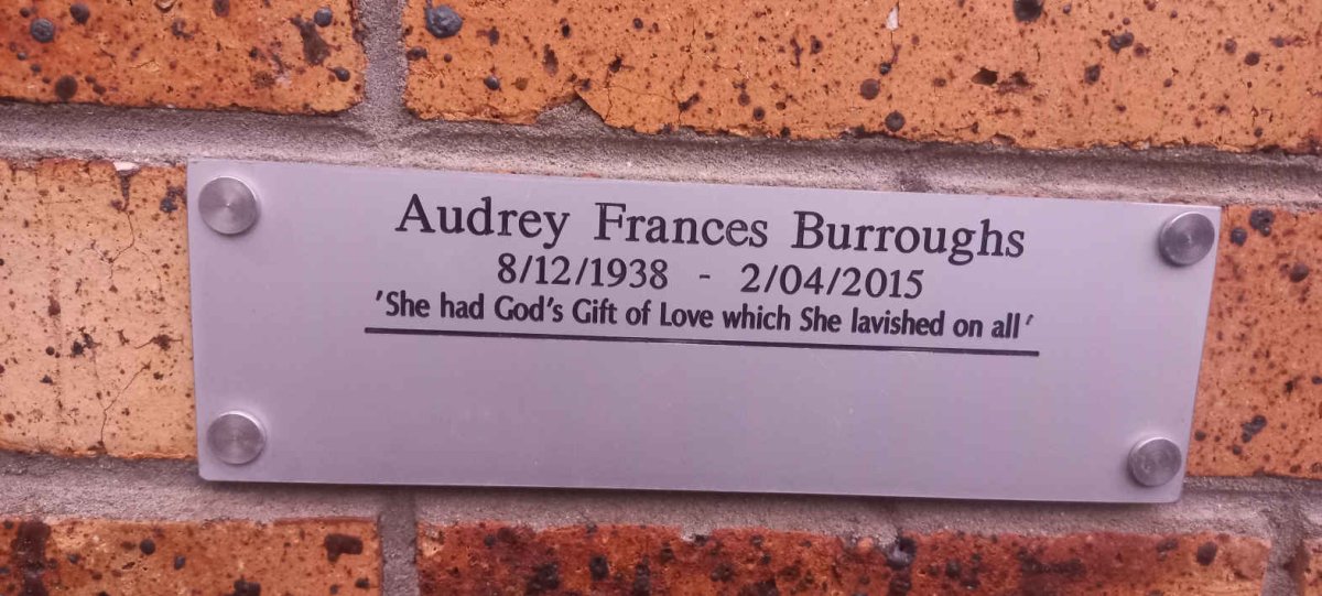 BURROUGHS Audrey Frances 1938-2015