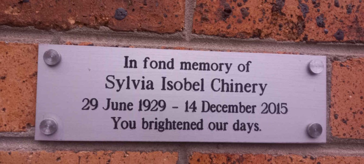 CHINERY Sylvia Isobel 1929-2015