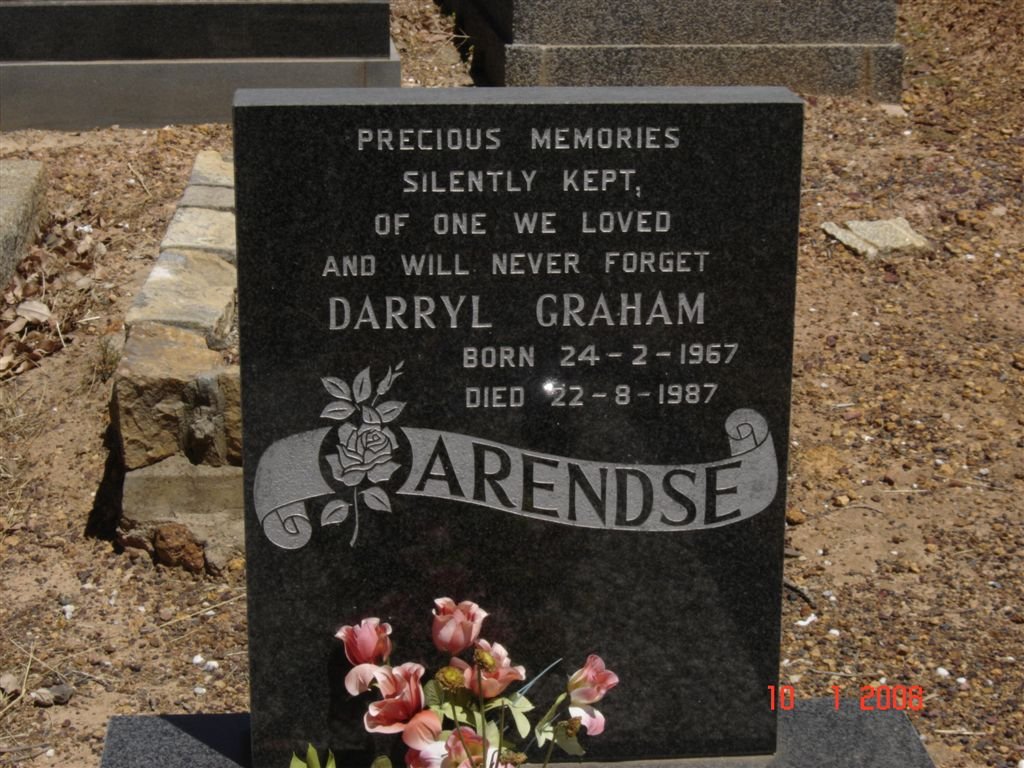 ARENDSE Darryl Graham 1967-1987