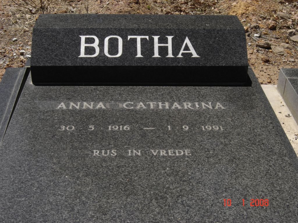 BOTHA Anna Catharina 1916-1991