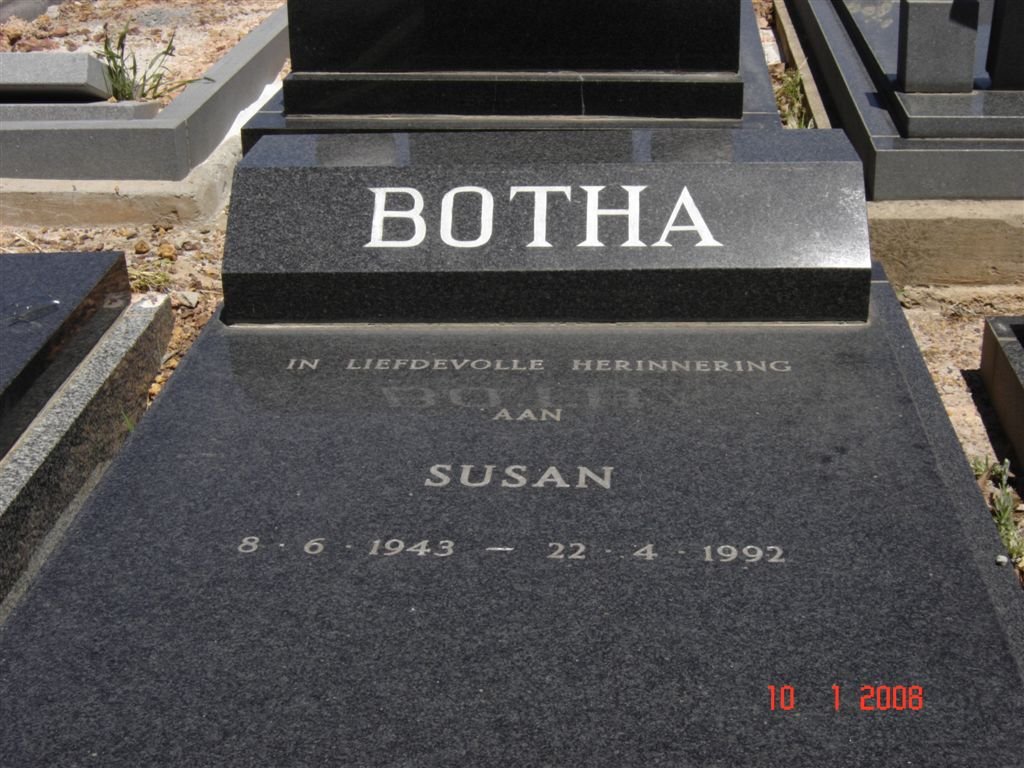 BOTHA Susan 1943-1992