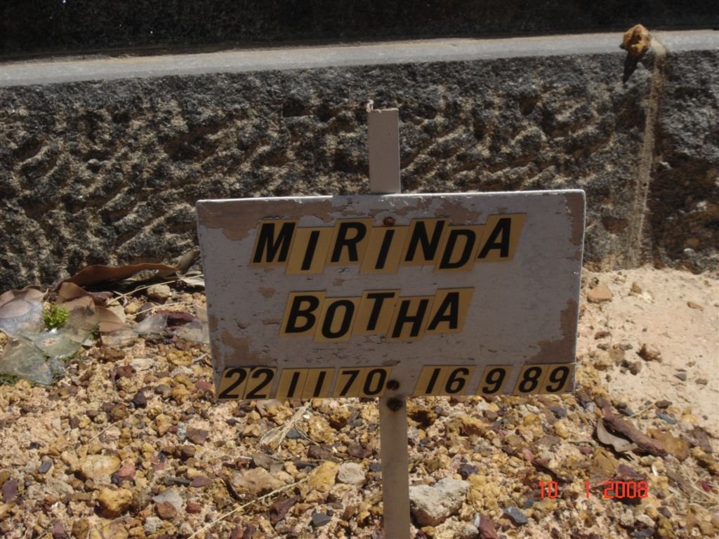 BOTHA Mirinda 1970-1989