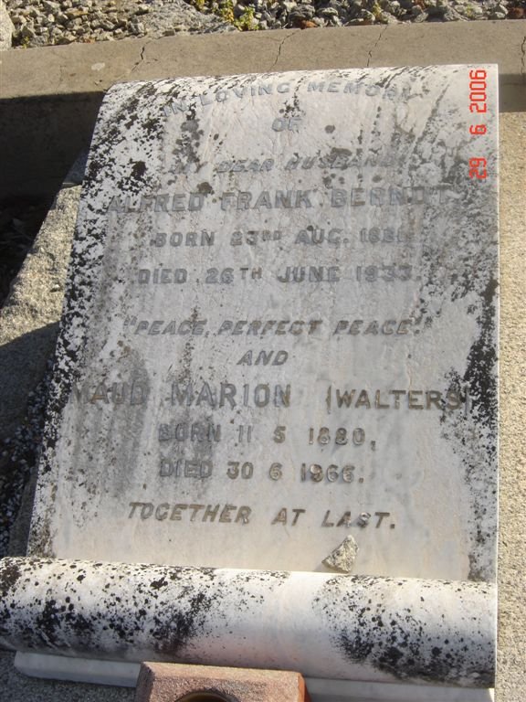 BERNDT Alfred Frank 188?-1933 &amp; Maud Marion WALTERS 1880-1966