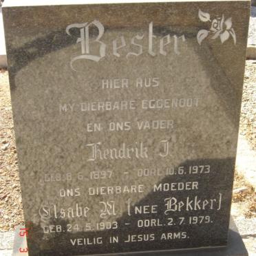 BESTER Hendrik J. 1897-1973 &amp; Elsabe ? BEKKER 1903-1979