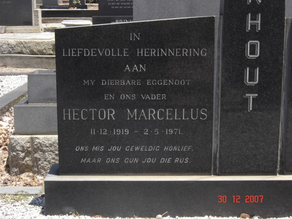 BEZUIDENHOUT Hector Marcellus 1919-1971