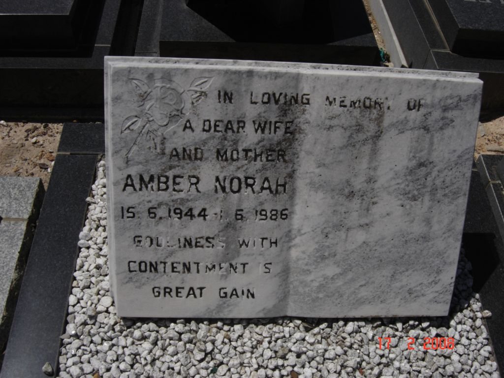BARNARD Amber Norah 1944-1986