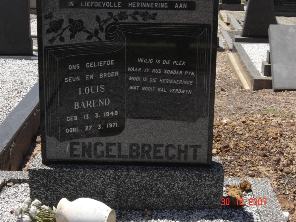 ENGELBRECHT Louis Barend 1949-1971