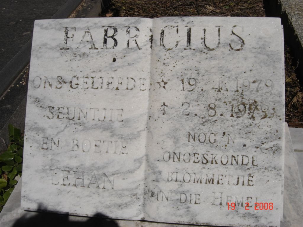 FABRICUS Lehan 1979-1979