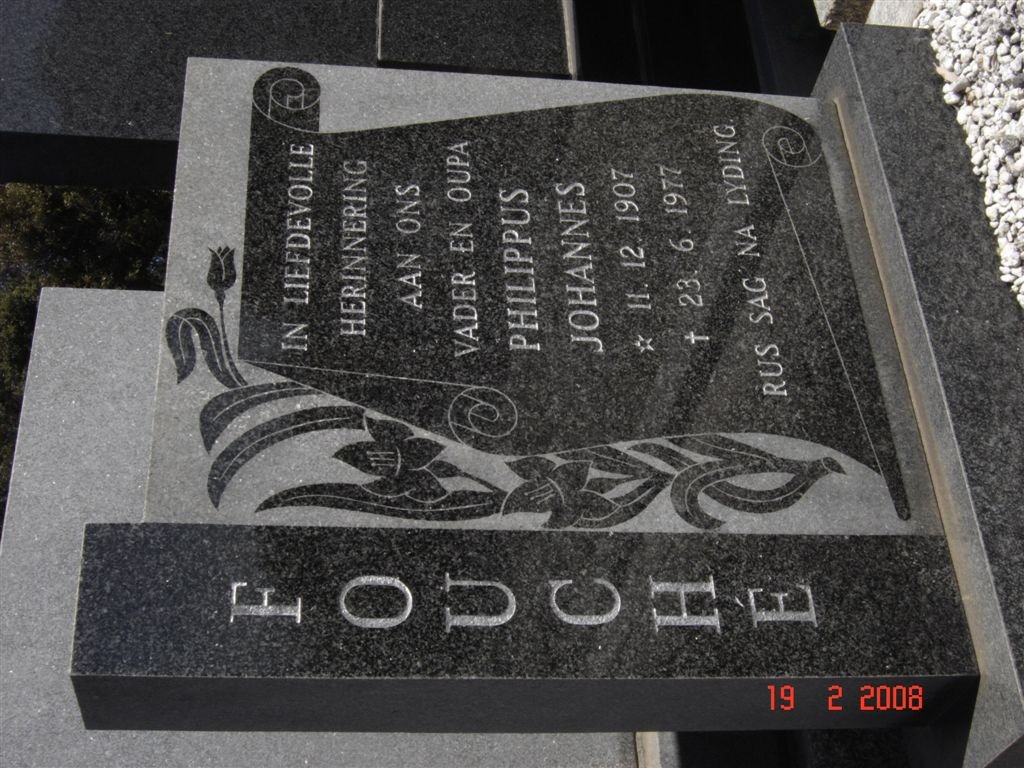 FOUCHé Philippus Johannes 1907-1977