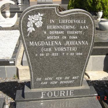 FOURIE Magdalena Johanna nee VORSTER 1933-1994