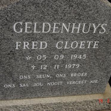 GELDENHUYS Fred Cloete 1945-1979