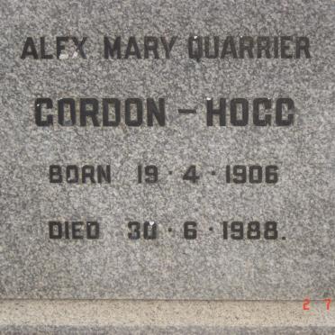 GORDON-HOGG Alex Mary Quarrier 1906-1988