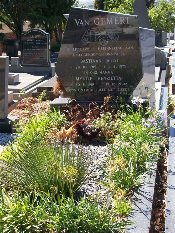 GEMERT Bastiaan, van 1919-1979 &amp; Myrtle Henrietta 1919-2002