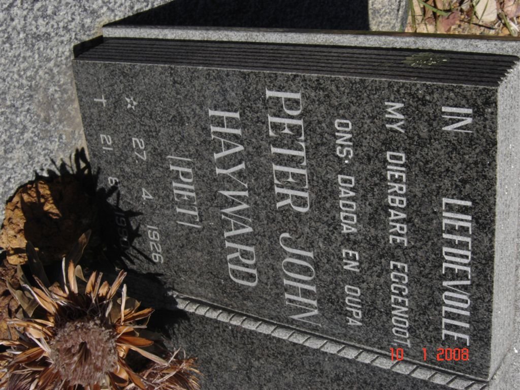 HAYWARD Peter John 1926-1990