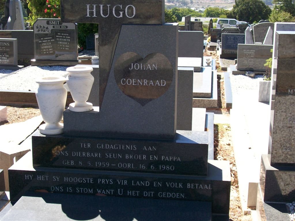 HUGO Johan Coenraad 1959-1980