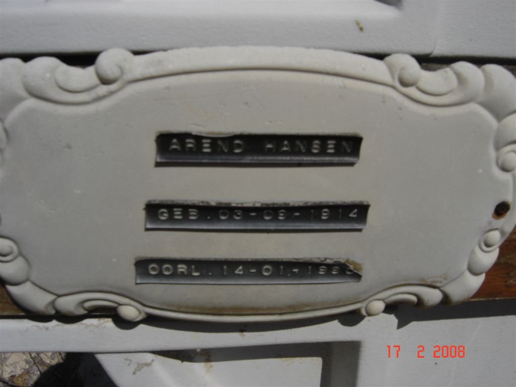 HANSEN Arend 1914-19??