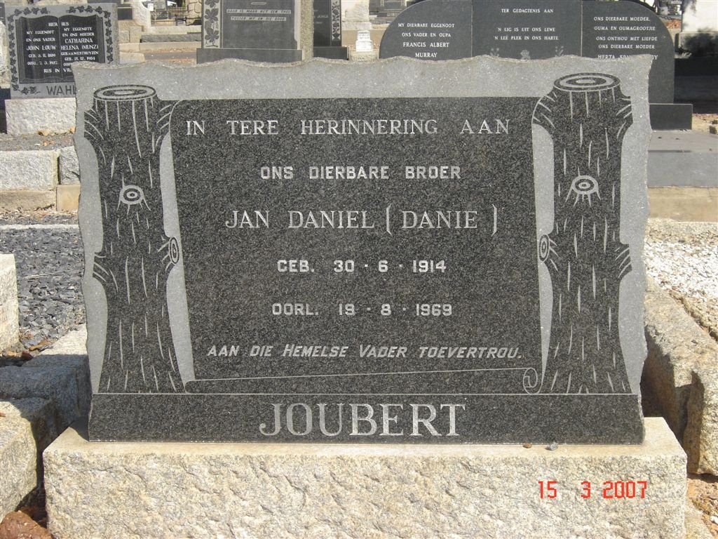 JOUBERT Jan Daniel 1914-1969