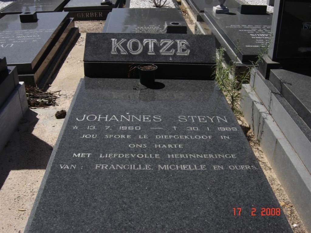 KOTZE Johannes Steyn 1960-1988