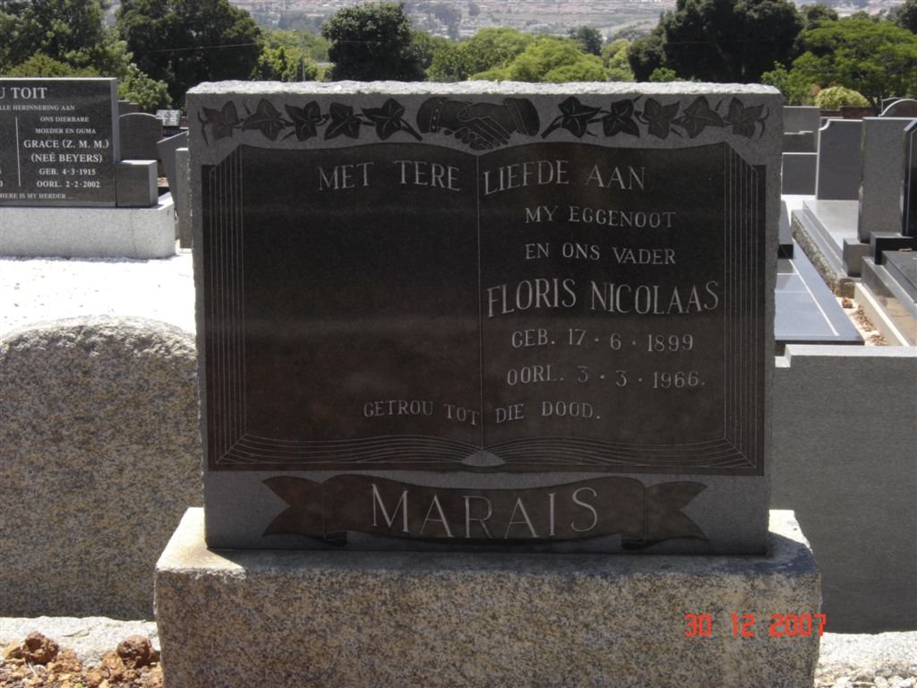 MARAIS Floris Nicolaas 1899-1966