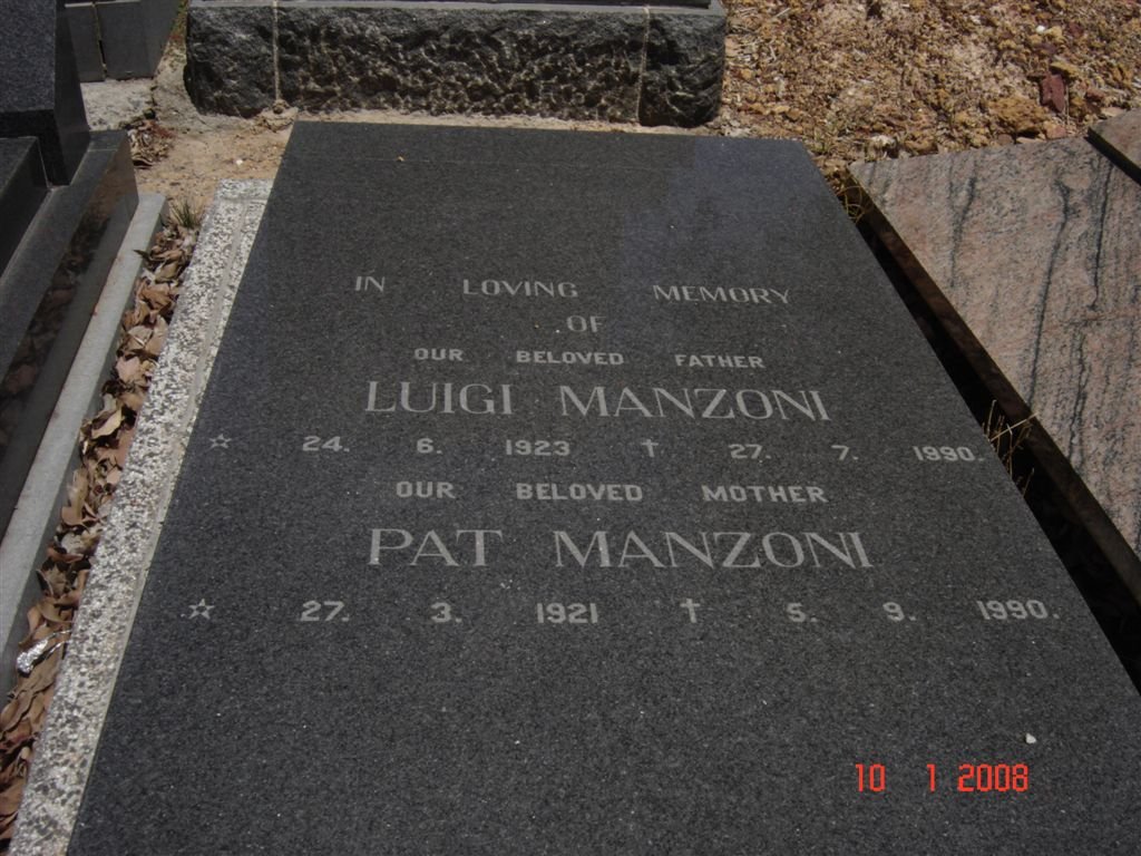 MANZONI Luigi 1923-1990 &amp; Pat 1921-1990