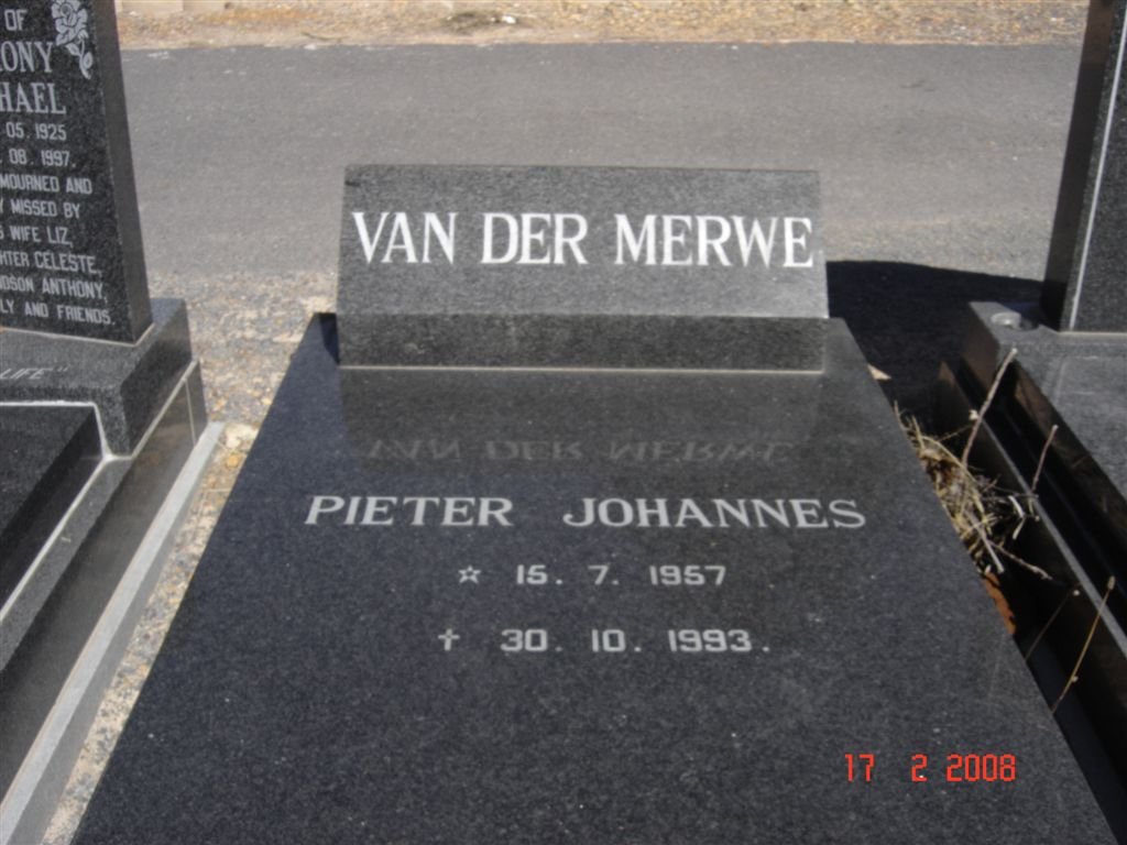 MERWE Pieter Johannes, van der 1957-1993