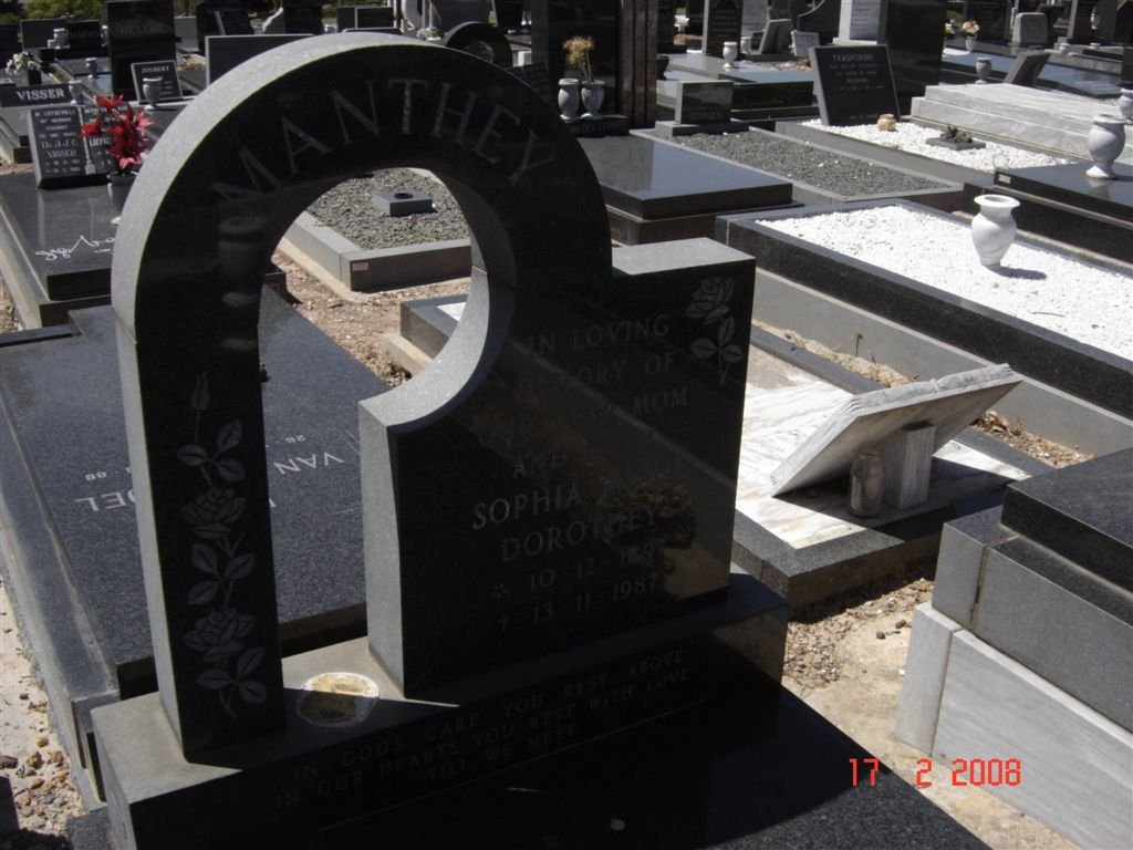 MANTHEY Sophia Marie Dorothey 1897-1987