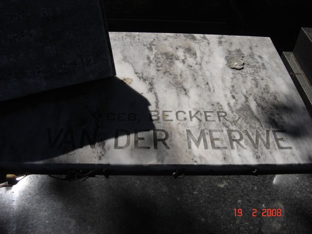 MERWE Anna Catharina, van der nee BECKER 1902-1984