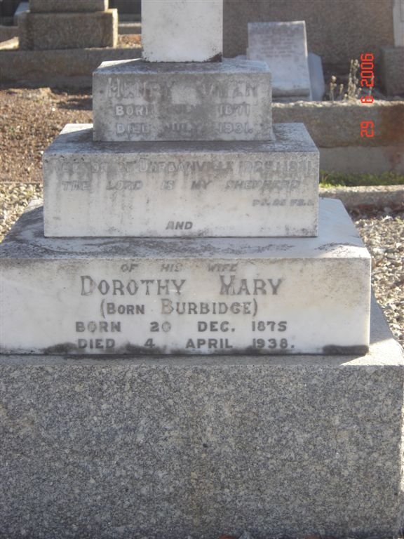 OWEN Henry 1871-1931 &amp; Dorothy Mary BURBIDGE 1875-1938