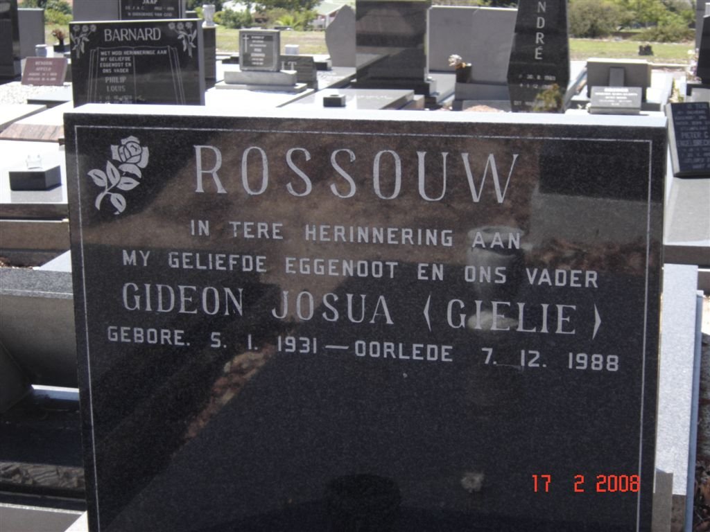 ROSSOUW Gideon Josua 1931-1988