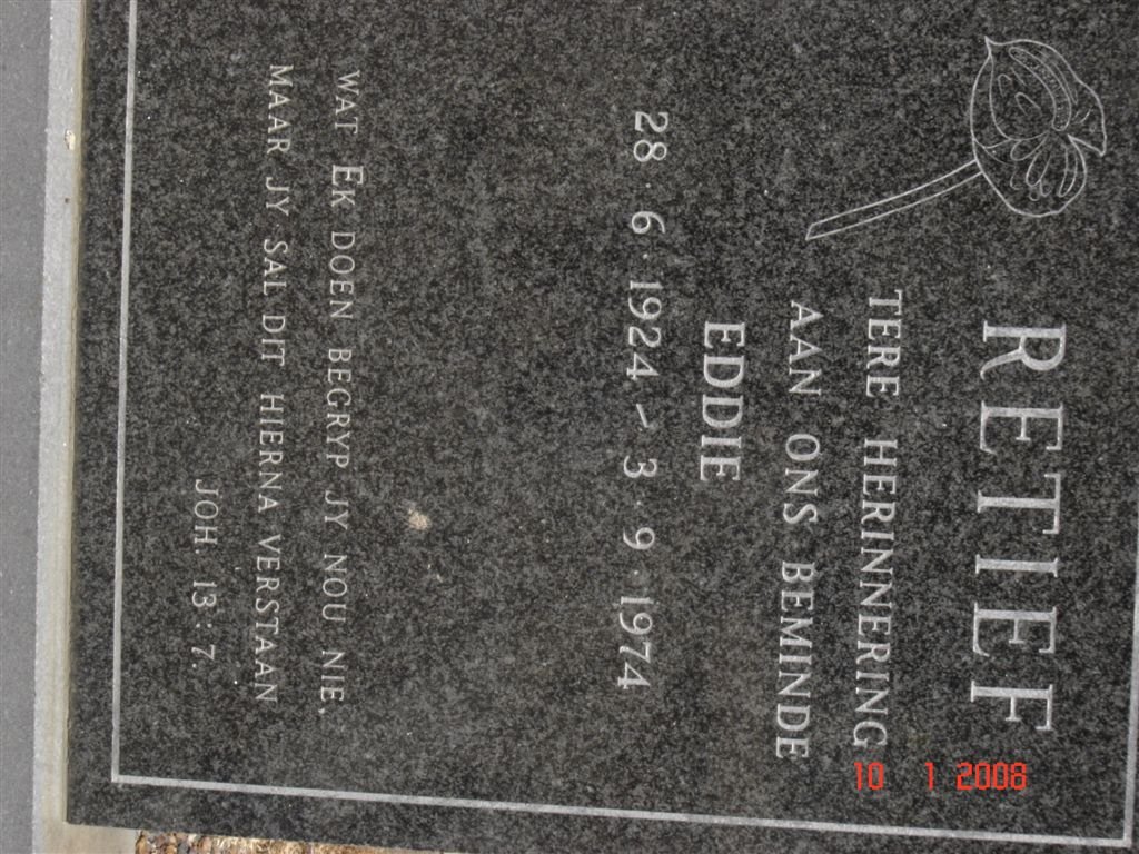 RETIEF Eddie 1924-1974
