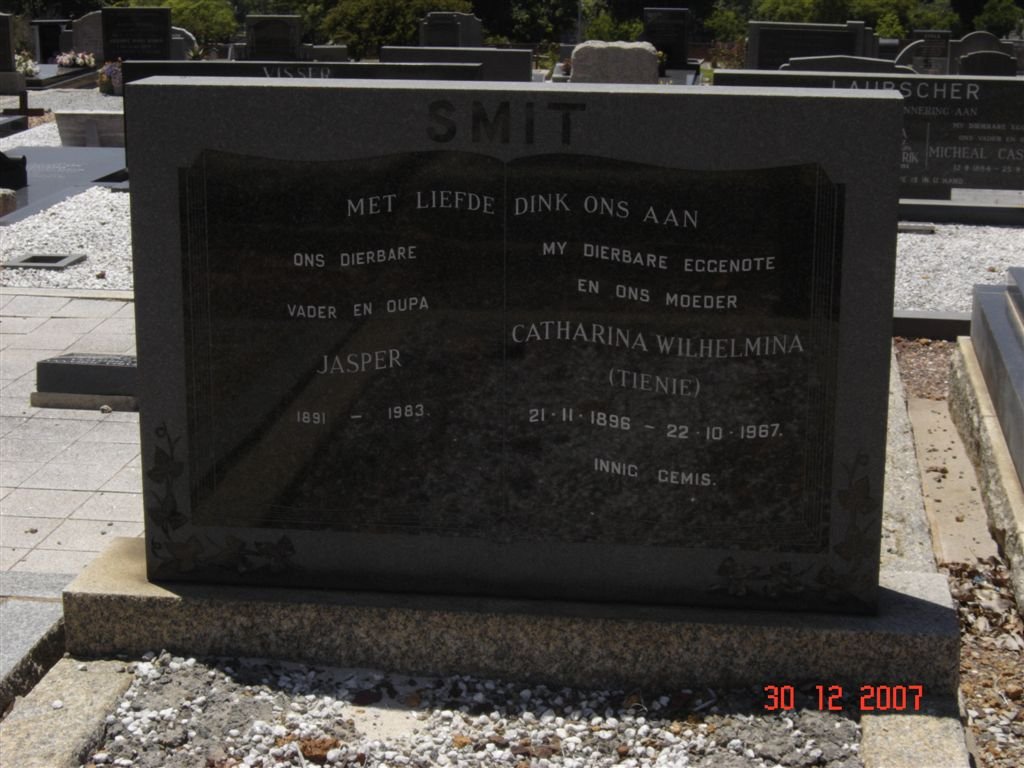 SMIT Jasper 1891-1983 &amp; Catharina Wilhelmina 1896-1967