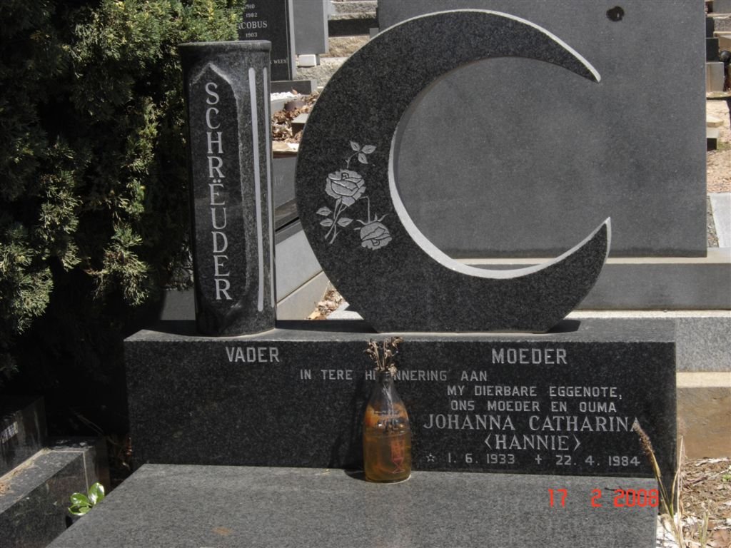 SCHREUDER Johanna Catharina 1933-1984