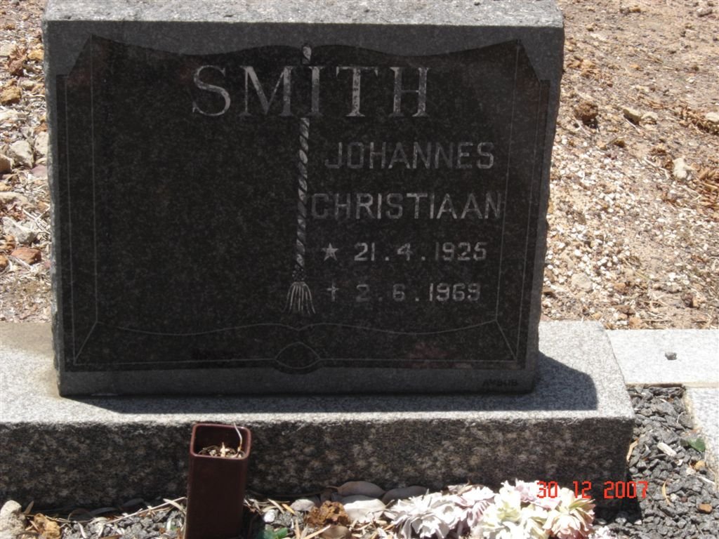 SMITH Johannes Christiaan 1925-1969