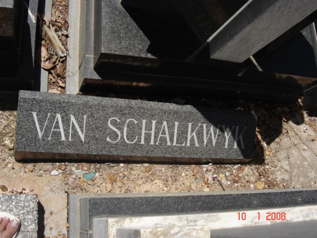 SCHALKWYK, van
