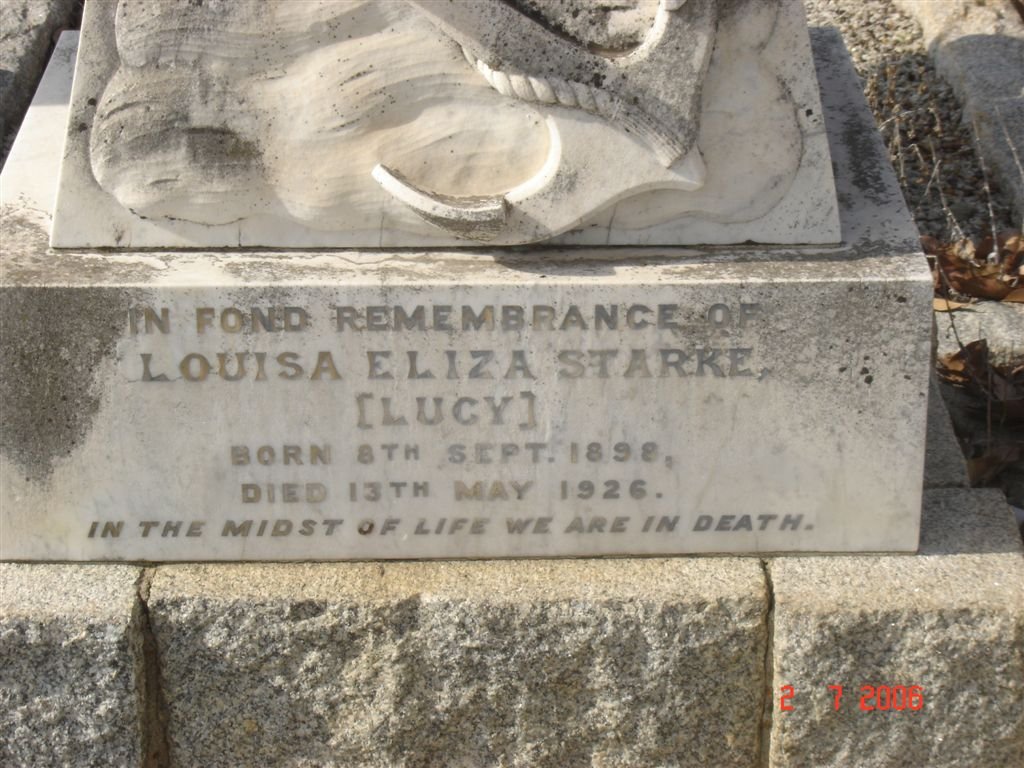 STARKE Louisa Eliza 1898-1926
